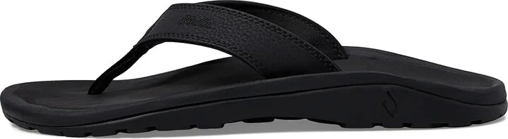 OluKai Ohana Men's Sandals Black/Black : 7 D - Medium, Synthetic - Image 7