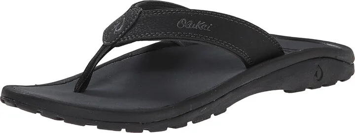 OluKai Ohana Men's Sandals Black/Dark Shadow : 7 D - Medium, Synthetic - Image 2