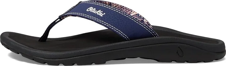 OluKai Ohana Men's Sandals Navy/Onyx : 7 D - Medium, Synthetic - Image 5