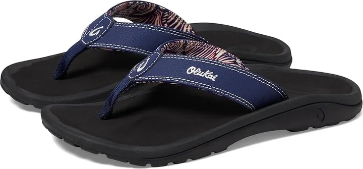 OluKai Ohana Men's Sandals Navy/Onyx : 7 D - Medium, Synthetic