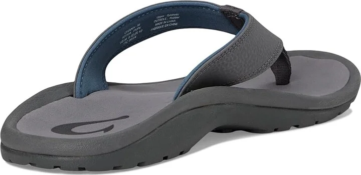 OluKai Ohana Men's Sandals Pavement/Pavement : 7 D - Medium, Synthetic - Image 4