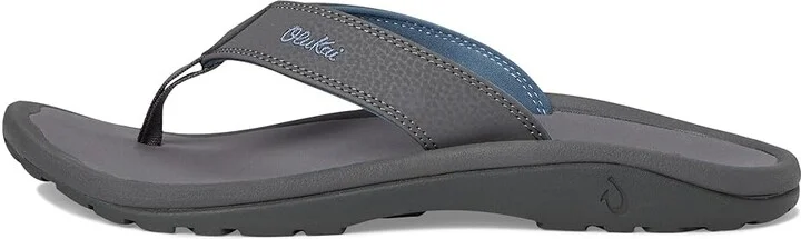 OluKai Ohana Men's Sandals Pavement/Pavement : 7 D - Medium, Synthetic - Image 6