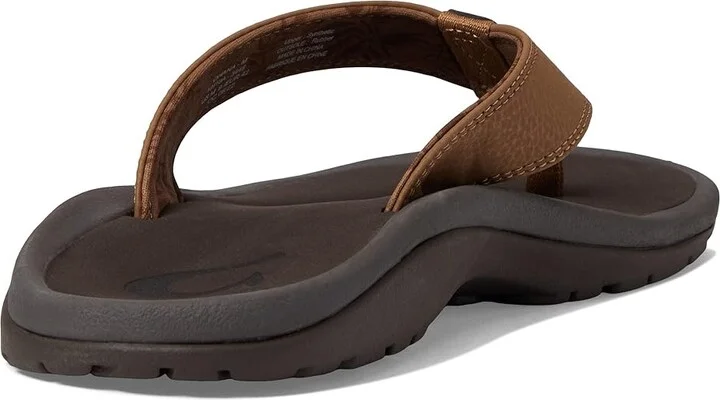 OluKai Ohana Men's Sandals Tan/Dark Java : 7 D - Medium, Synthetic - Image 4