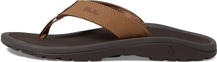 OluKai Ohana Men's Sandals Tan/Dark Java : 7 D - Medium, Synthetic - Image 5