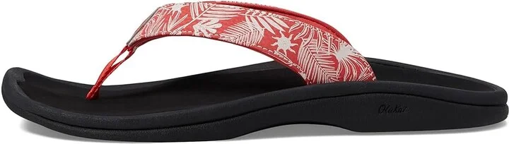 OluKai Ohana W Women's Sandals Lehua Flower/Onyx : 8 B - Medium, Synthetic - Image 5