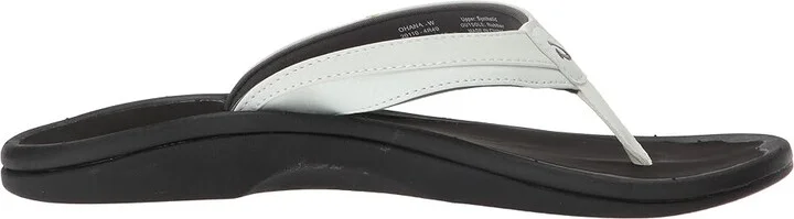 OluKai Ohana W Women's Sandals White/Black : 8 B - Medium, Synthetic - Image 8