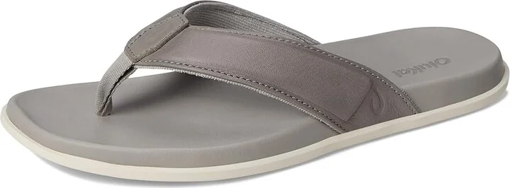 OluKai 'Olali Men's Sandals Ash/Ash : 7 D - Medium, Leather - Image 5