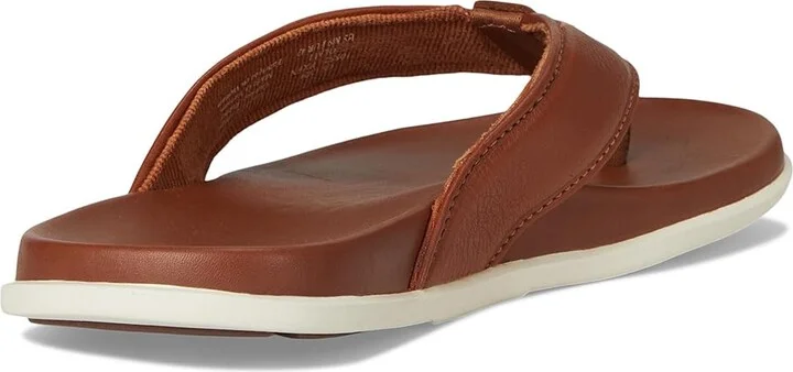 OluKai 'Olali Men's Sandals Fox/Fox : 8 D - Medium, Leather - Image 4
