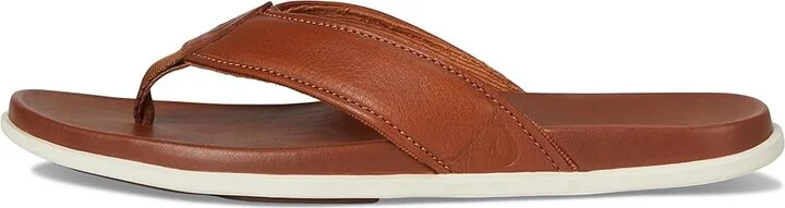 OluKai 'Olali Men's Sandals Fox/Fox : 8 D - Medium, Leather - Image 6