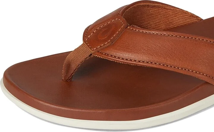 OluKai 'Olali Men's Sandals Fox/Fox : 8 D - Medium, Leather - Image 7