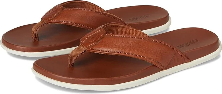 OluKai 'Olali Men's Sandals Fox/Fox : 8 D - Medium, Leather