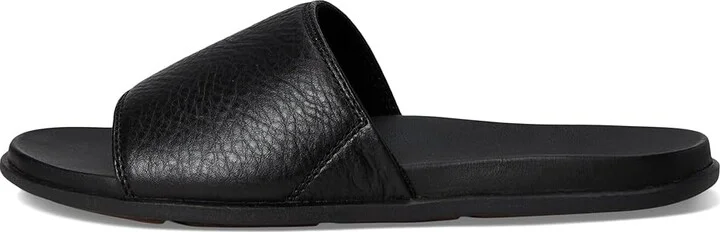 OluKai 'Olali Slide Men's Sandals Black/Black : 14 D - Medium, Leather - Image 6