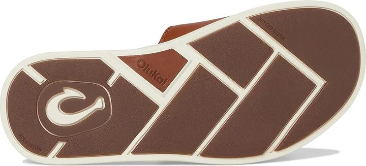 OluKai 'Olali Slide Men's Sandals Fox/Fox : 7 D - Medium, Leather - Image 3