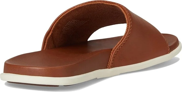 OluKai 'Olali Slide Men's Sandals Fox/Fox : 7 D - Medium, Leather - Image 4