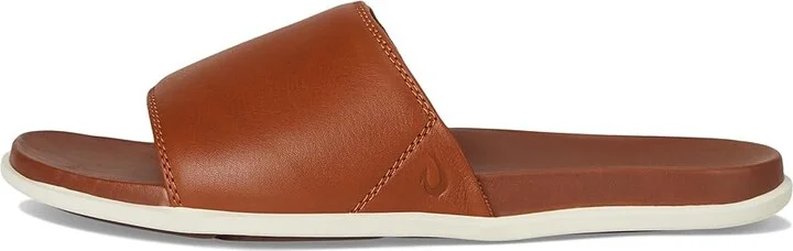OluKai 'Olali Slide Men's Sandals Fox/Fox : 7 D - Medium, Leather - Image 6