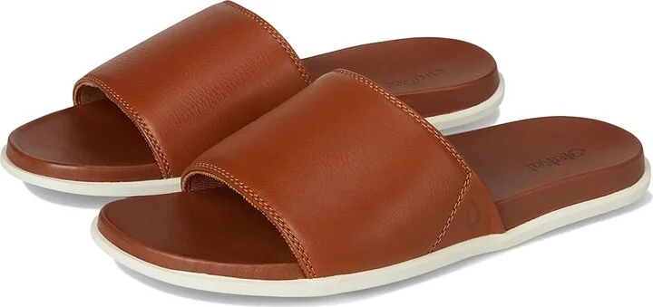 OluKai 'Olali Slide Men's Sandals Fox/Fox : 7 D - Medium, Leather