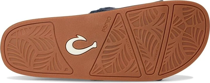 OluKai Pakea Women's Sandals Mood Indigo/Mood Indigo : 9 B - Medium, Leather - Image 3