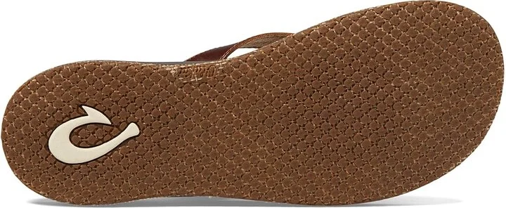 OluKai Paniolo Women's Sandals Natural/Natural : 5 B - Medium, Full Grain leather/Leather/EVA - Image 4