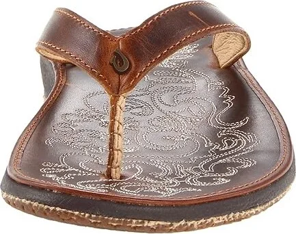 OluKai Paniolo Women's Sandals Natural/Natural : 5 B - Medium, Full Grain leather/Leather/EVA - Image 6