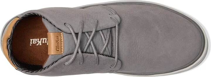 OluKai Papaku 'Ili Chukka Boots Men's Boots Graphite/Graphite : 10 D - Medium, Leather/Rubber/Textile - Image 2