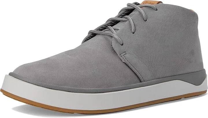 OluKai Papaku 'Ili Chukka Boots Men's Boots Graphite/Graphite : 10 D - Medium, Leather/Rubber/Textile - Image 5