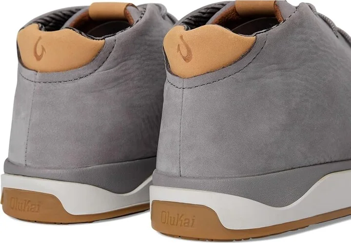 OluKai Papaku 'Ili Chukka Boots Men's Boots Graphite/Graphite : 10 D - Medium, Leather/Rubber/Textile - Image 7
