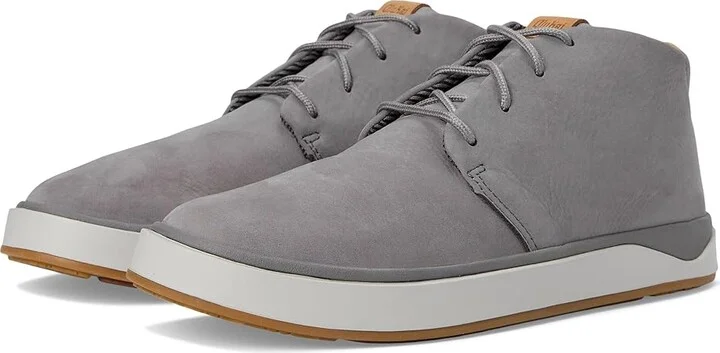 OluKai Papaku 'Ili Chukka Boots Men's Boots Graphite/Graphite : 10 D - Medium, Leather/Rubber/Textile