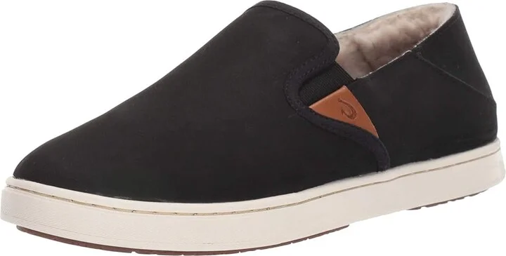 OluKai Pehuea Heu Women's Shoes Lava Rock/Lava Rock : 11 B - Medium, Leather - Image 2