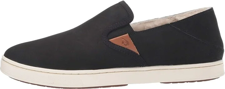 OluKai Pehuea Heu Women's Shoes Lava Rock/Lava Rock : 11 B - Medium, Leather - Image 7