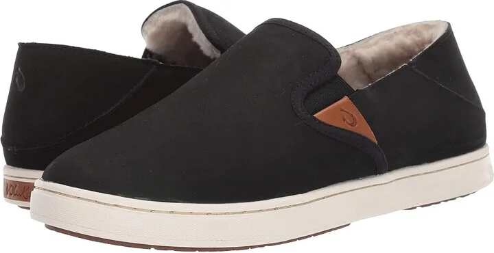 OluKai Pehuea Heu Women's Shoes Lava Rock/Lava Rock : 11 B - Medium, Leather