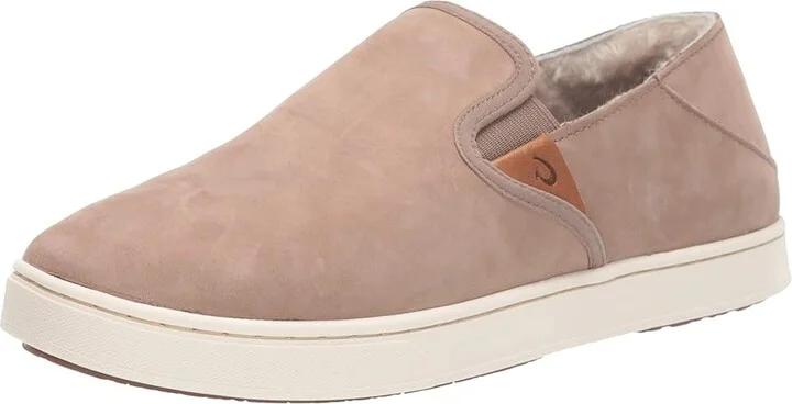 OluKai Pehuea Heu Women's Shoes Taupe Grey/Taupe Grey : 5 B - Medium, Leather - Image 2