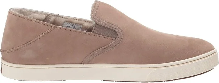 OluKai Pehuea Heu Women's Shoes Taupe Grey/Taupe Grey : 5 B - Medium, Leather - Image 8