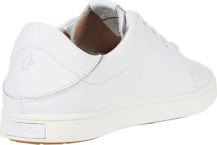 OluKai Pehuea Li Ili Women's Shoes White/White : 5 B - Medium, Leather - Image 4