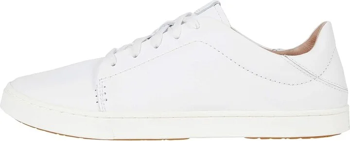 OluKai Pehuea Li Ili Women's Shoes White/White : 5 B - Medium, Leather - Image 6