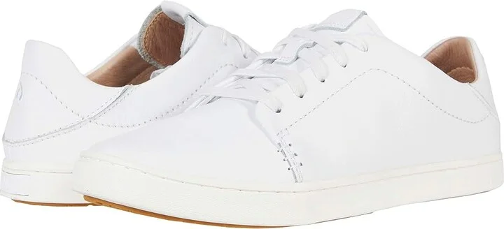 OluKai Pehuea Li Ili Women's Shoes White/White : 5 B - Medium, Leather