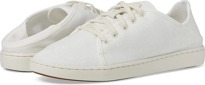 OluKai Pehuea Li Women's Shoes Bright White/White Sand : 9.5 B - Medium, Synthetic/Textile