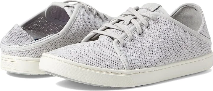 OluKai Pehuea Li Women's Shoes Mist Grey/Mist Grey : 6 B - Medium, Leather/Rubber/Suede