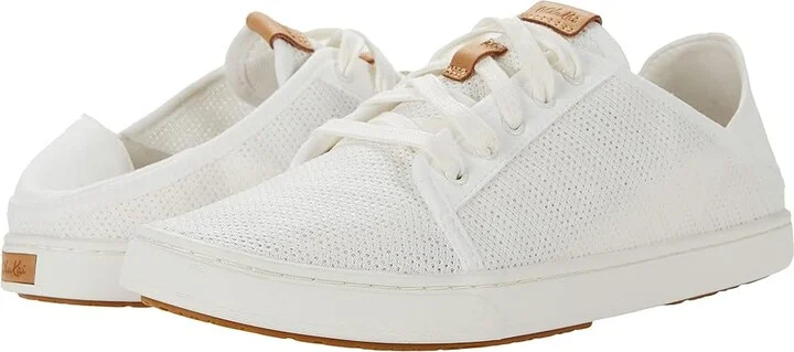 OluKai Pehuea Li Women's Shoes White/White : 5 B - Medium, Synthetic/Textile