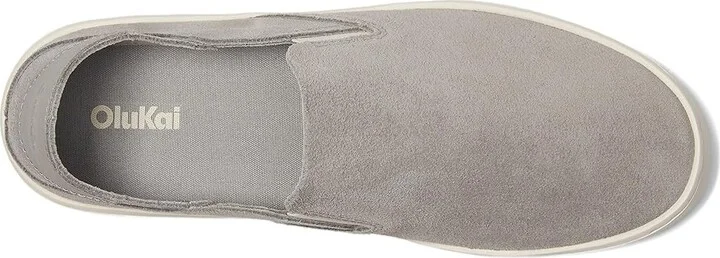 OluKai Pehuea Luxe Women's Shoes Ash/Ash : 7 B - Medium, Suede - Image 2
