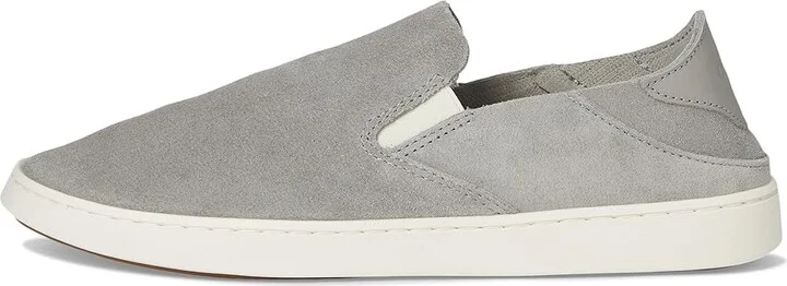 OluKai Pehuea Luxe Women's Shoes Ash/Ash : 7 B - Medium, Suede - Image 6