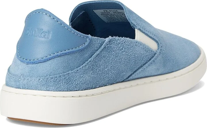 OluKai Pehuea Luxe Women's Shoes Blissful Blue / Blissful Blue : 5 B - Medium, Suede - Image 4