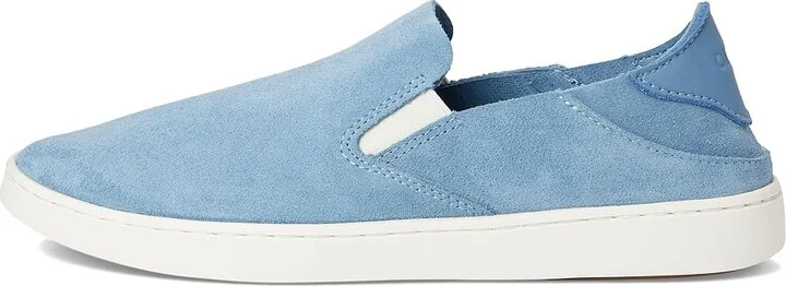 OluKai Pehuea Luxe Women's Shoes Blissful Blue / Blissful Blue : 5 B - Medium, Suede - Image 6