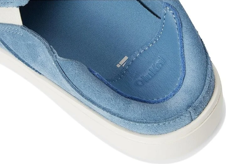 OluKai Pehuea Luxe Women's Shoes Blissful Blue / Blissful Blue : 5 B - Medium, Suede - Image 7