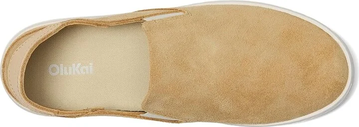 OluKai Pehuea Luxe Women's Shoes Toasted Coconut / Toasted Coconut : 5 B - Medium, Suede - Image 2