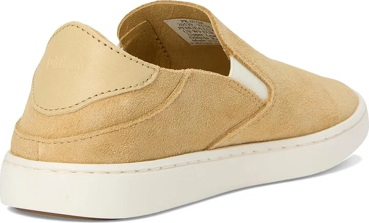 OluKai Pehuea Luxe Women's Shoes Toasted Coconut / Toasted Coconut : 5 B - Medium, Suede - Image 4