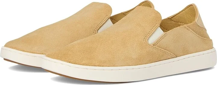 OluKai Pehuea Luxe Women's Shoes Toasted Coconut / Toasted Coconut : 5 B - Medium, Suede