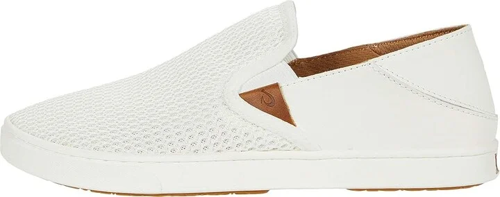 OluKai Pehuea Women's Slip on Shoes Bright White/Bright White : 5 B - Medium - Image 6