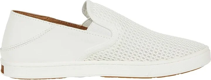 OluKai Pehuea Women's Slip on Shoes Bright White/Bright White : 5 B - Medium - Image 7