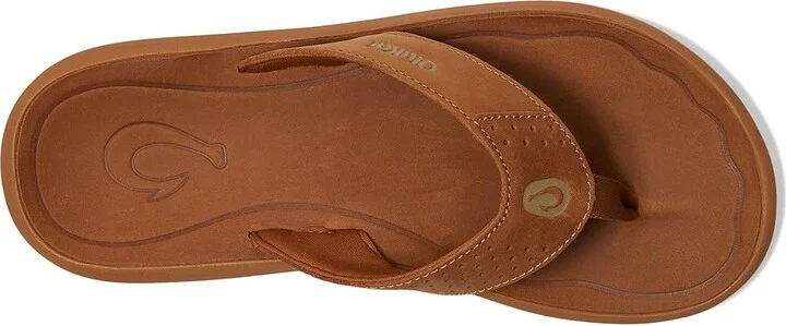 OluKai Pili Men's Sandals Fox/Fox : 8 D - Medium, Leather - Image 2