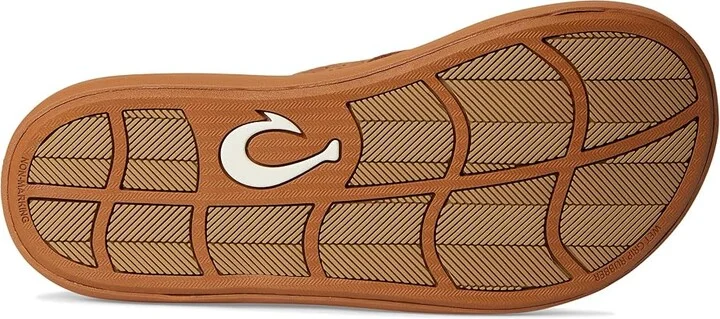 OluKai Pili Men's Sandals Fox/Fox : 8 D - Medium, Leather - Image 3